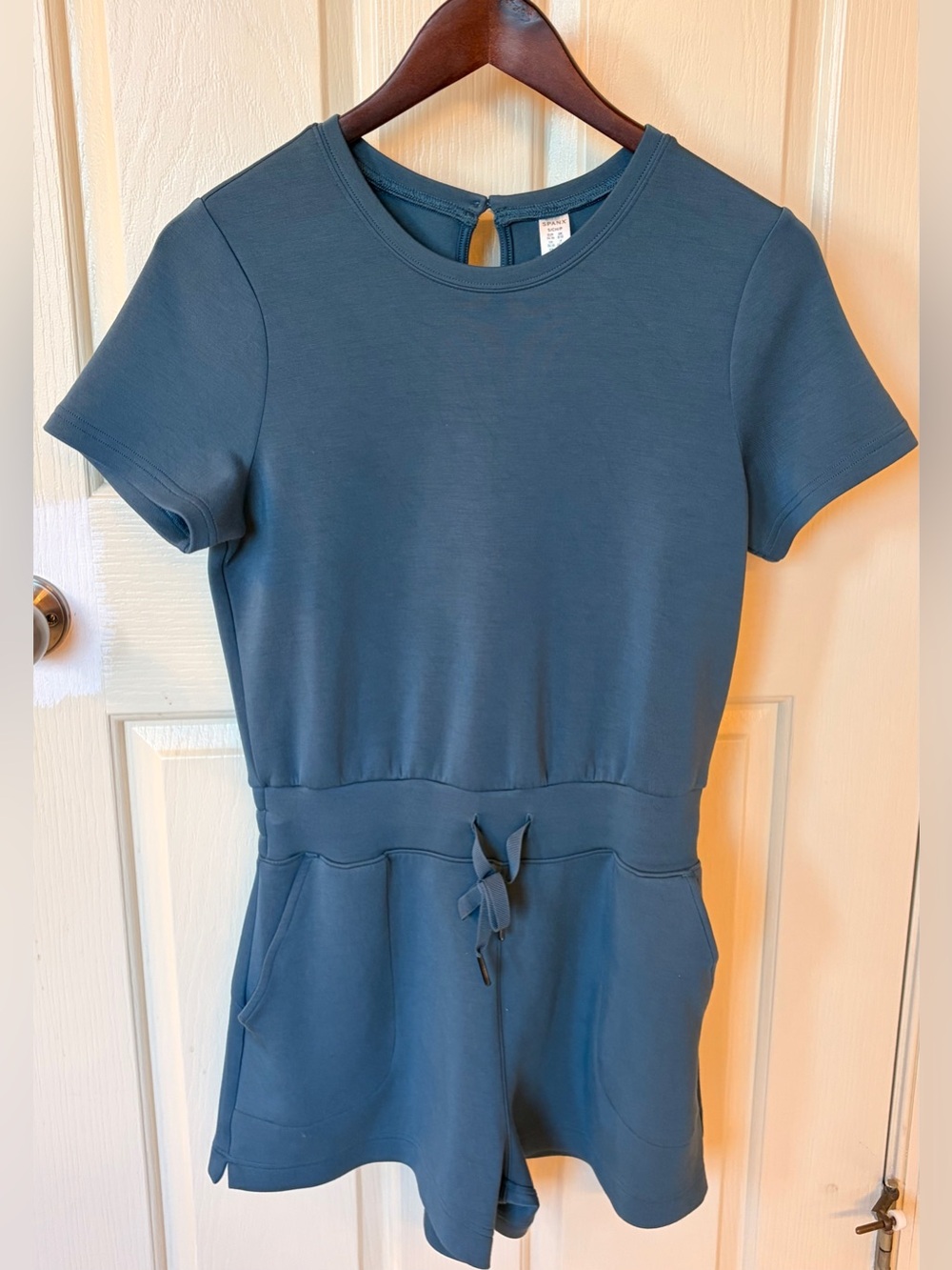 Spanx Airluxe Romper with Pockets - Blue, Size Small